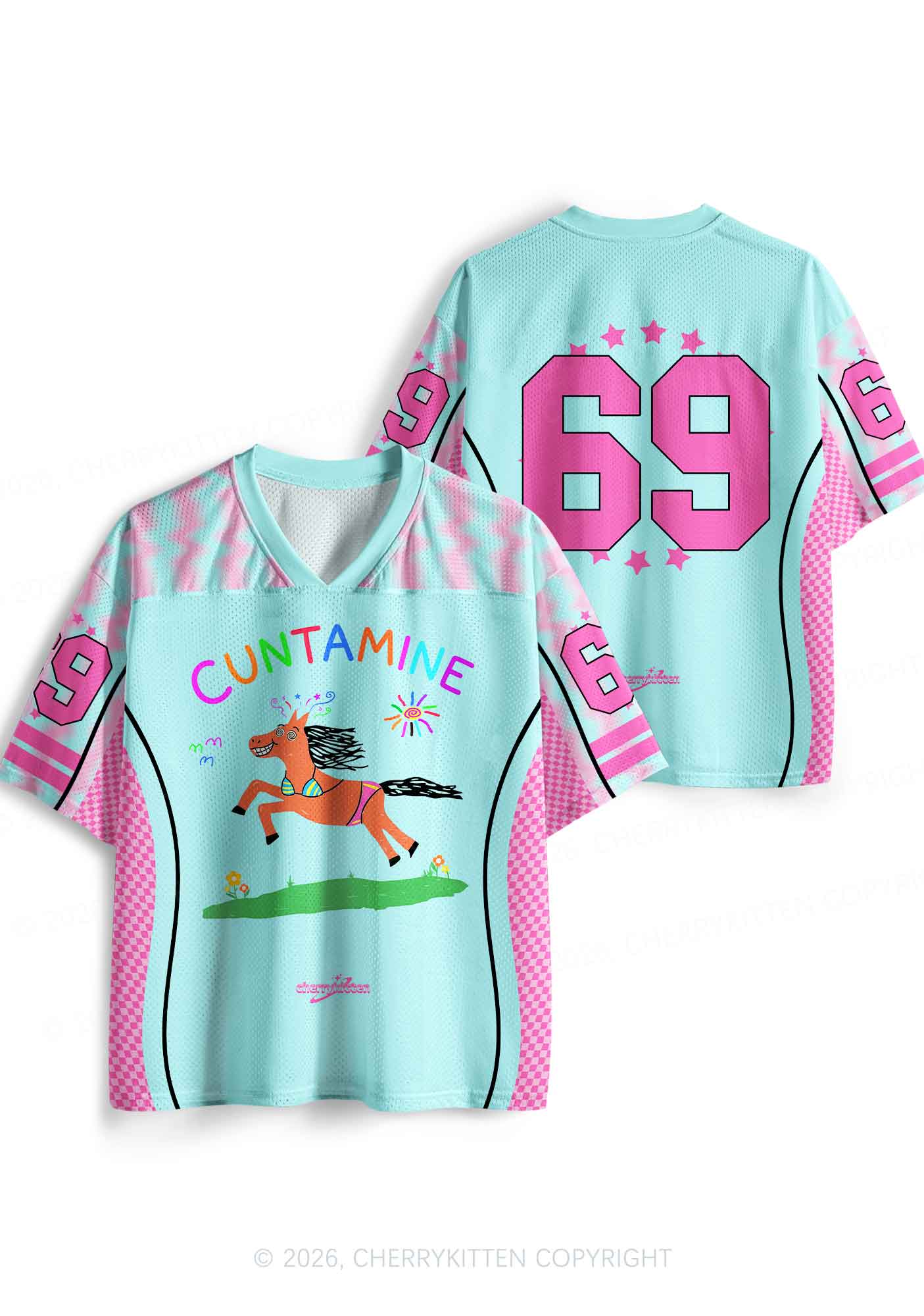 Cxxtamine Pony Y2K Sport Jersey Shirts Cherrykitten