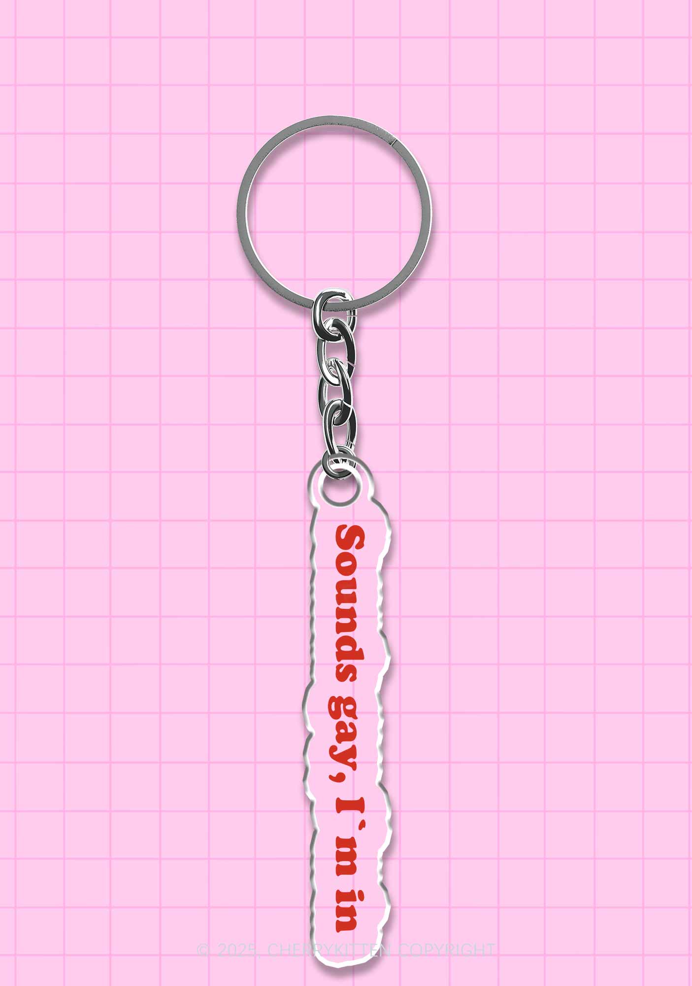 Sounds Gay Pride 1Pc Y2K Keychain Cherrykitten