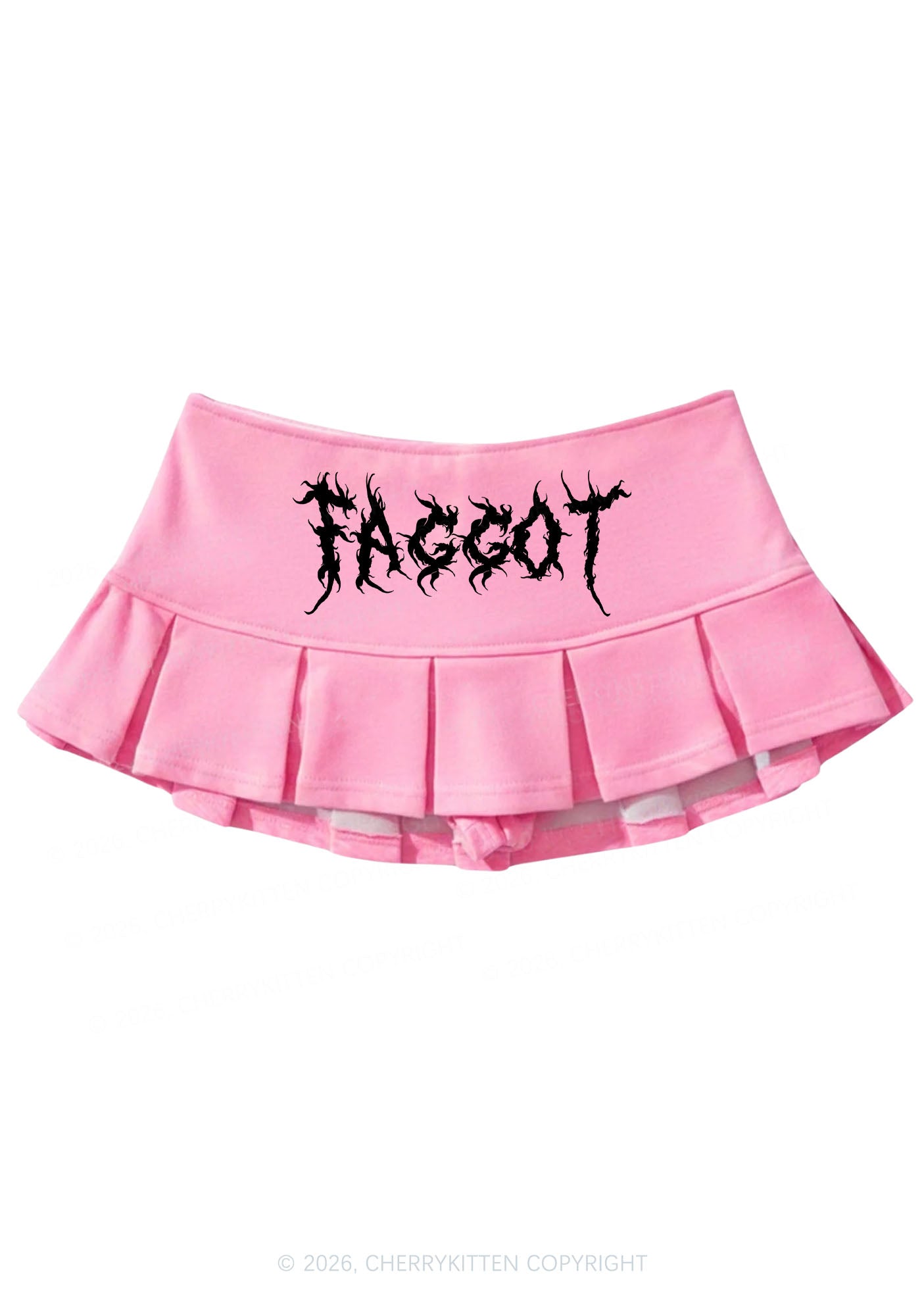 Punk Faggot Pride Y2K Mini Pleated Skirts Cherrykitten