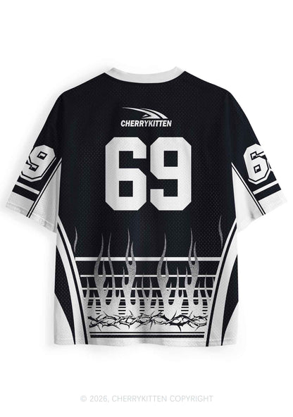 Black I Have Been Funny Y2K Sport Jersey Shirts Cherrykitten