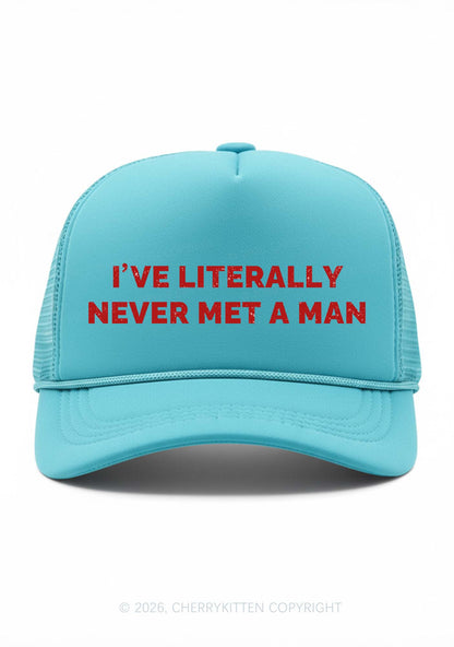 Never Met A Man Pride Y2K Trucker Hat Cherrykitten