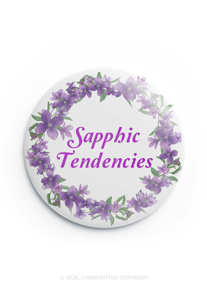 Sapphic Tendencies Violet Wreath Pride 1Pc Y2K Pin Badge Cherrykitten