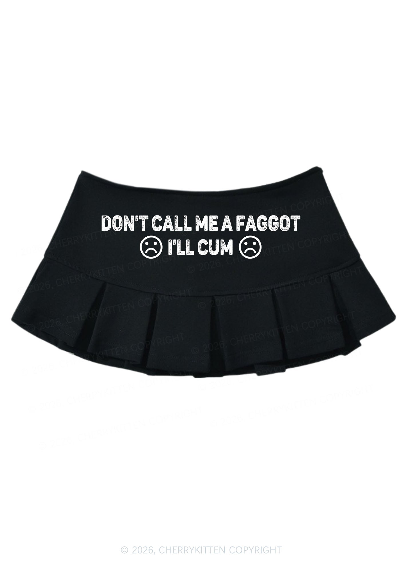 Dont Call Me Faggot Pride Y2K Mini Pleated Skirts Cherrykitten
