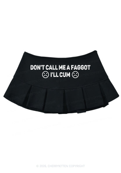 Dont Call Me Faggot Pride Y2K Mini Pleated Skirts Cherrykitten