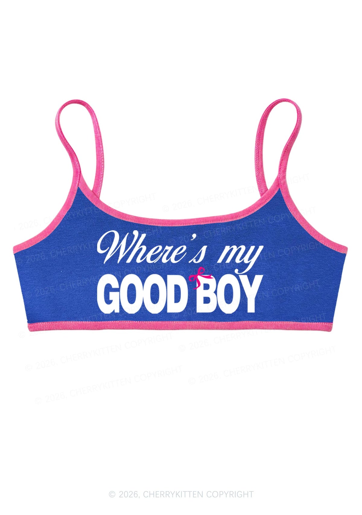 Wheres My Good Boy Y2K Super Crop Cami Cherrykitten