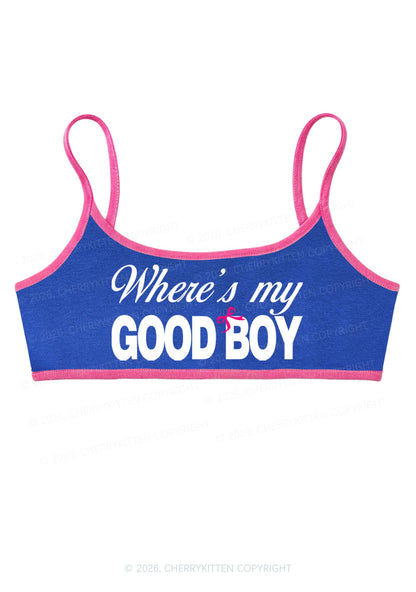 Wheres My Good Boy Y2K Super Crop Cami Cherrykitten
