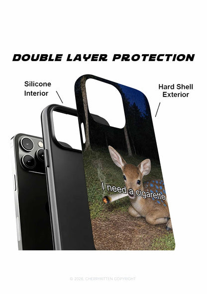 I Need A Cigarette Deer Y2K Phone Case Cherrykitten