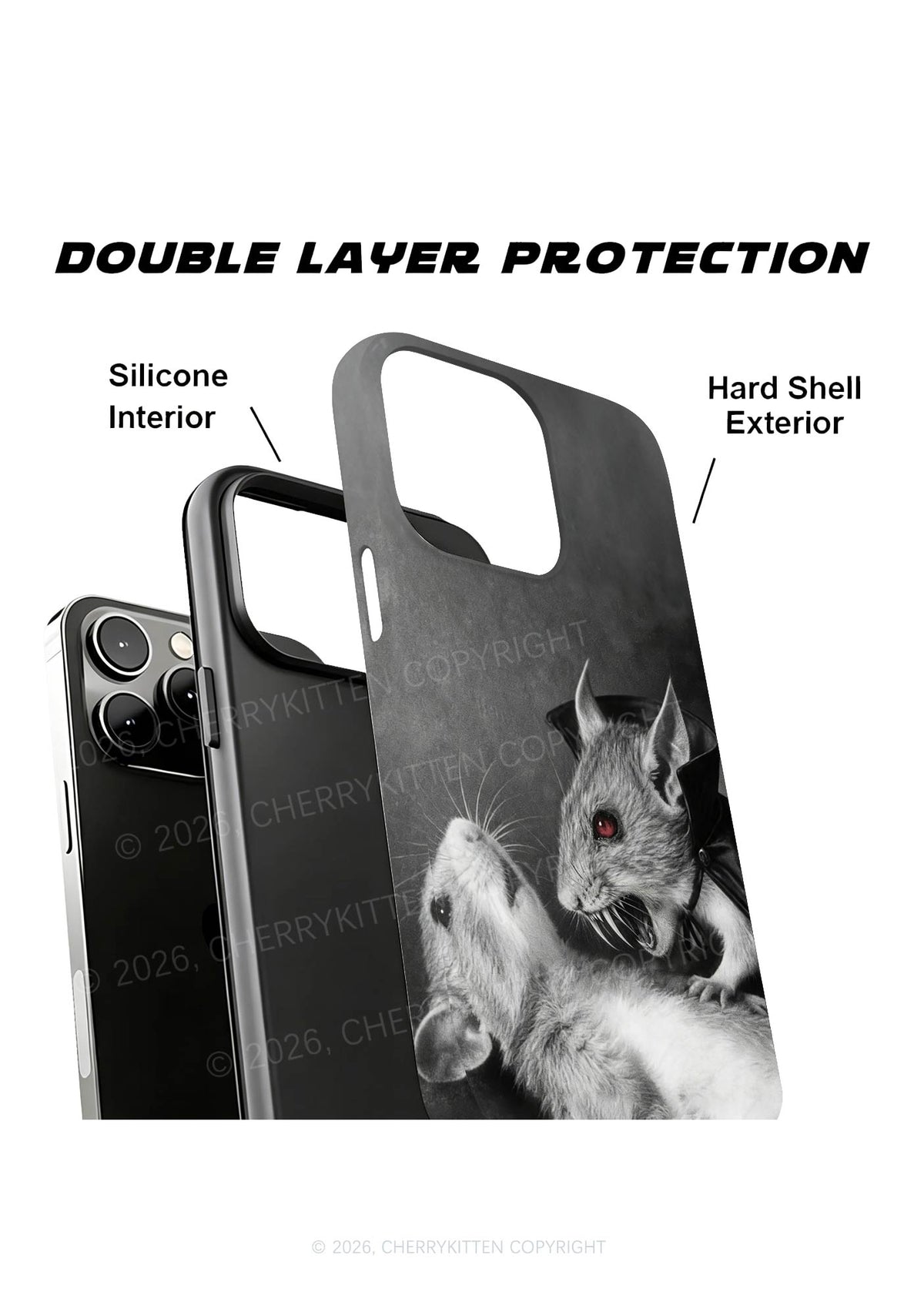 Halloween Vampire Rat Y2K Phone Case Cherrykitten