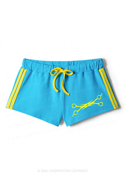 Pink Scissor Pride Y2K Drawstring Mini Shorts Cherrykitten