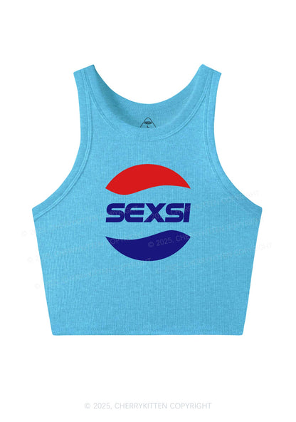 Red Blue Sexsi Y2K Crop Tank Top Cherrykitten