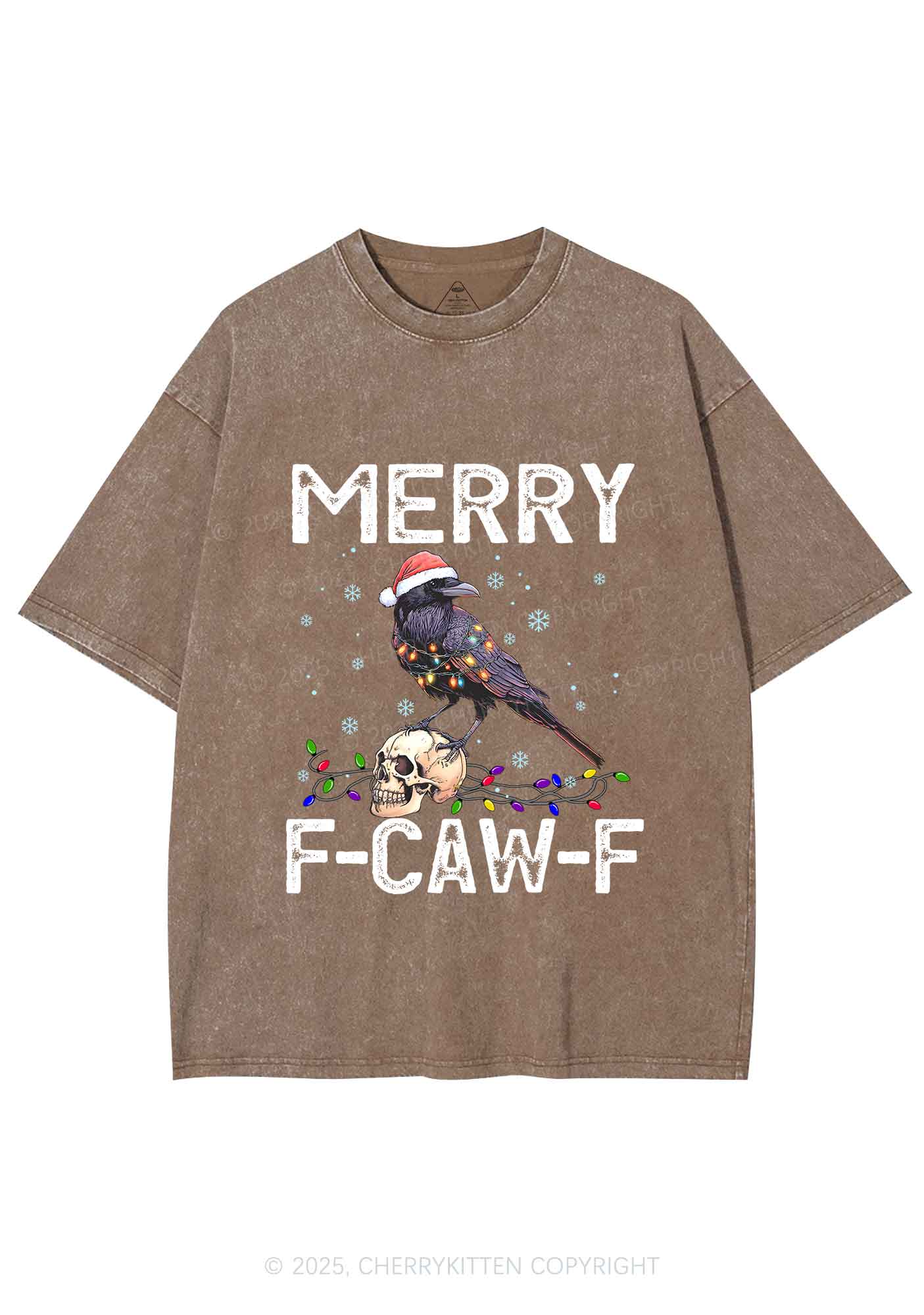 Christmas Merry Fcawf Y2K Shirts Washed Tee Cherrykitten