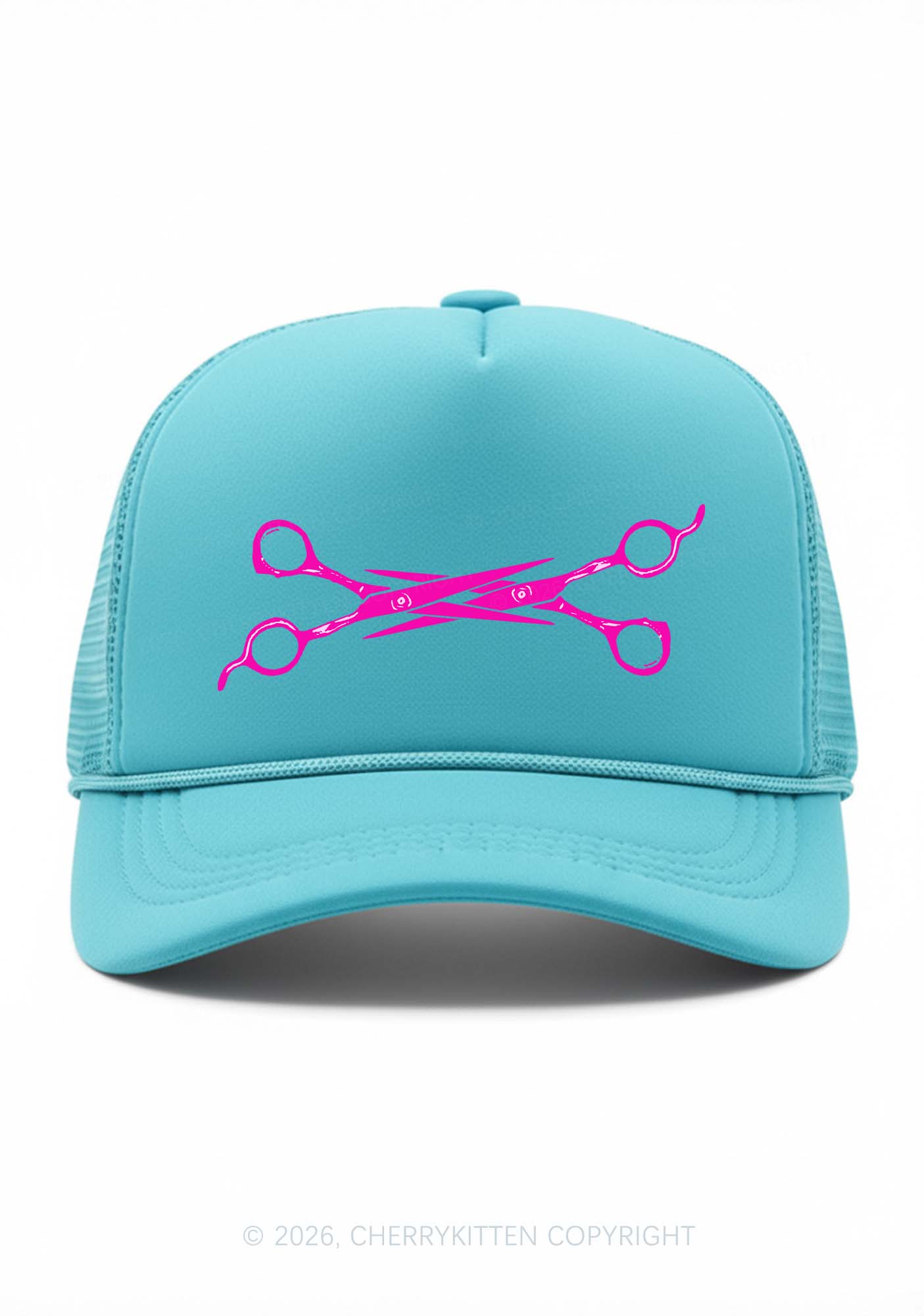 Pink Scissors Pride Y2K Trucker Hat Cherrykitten