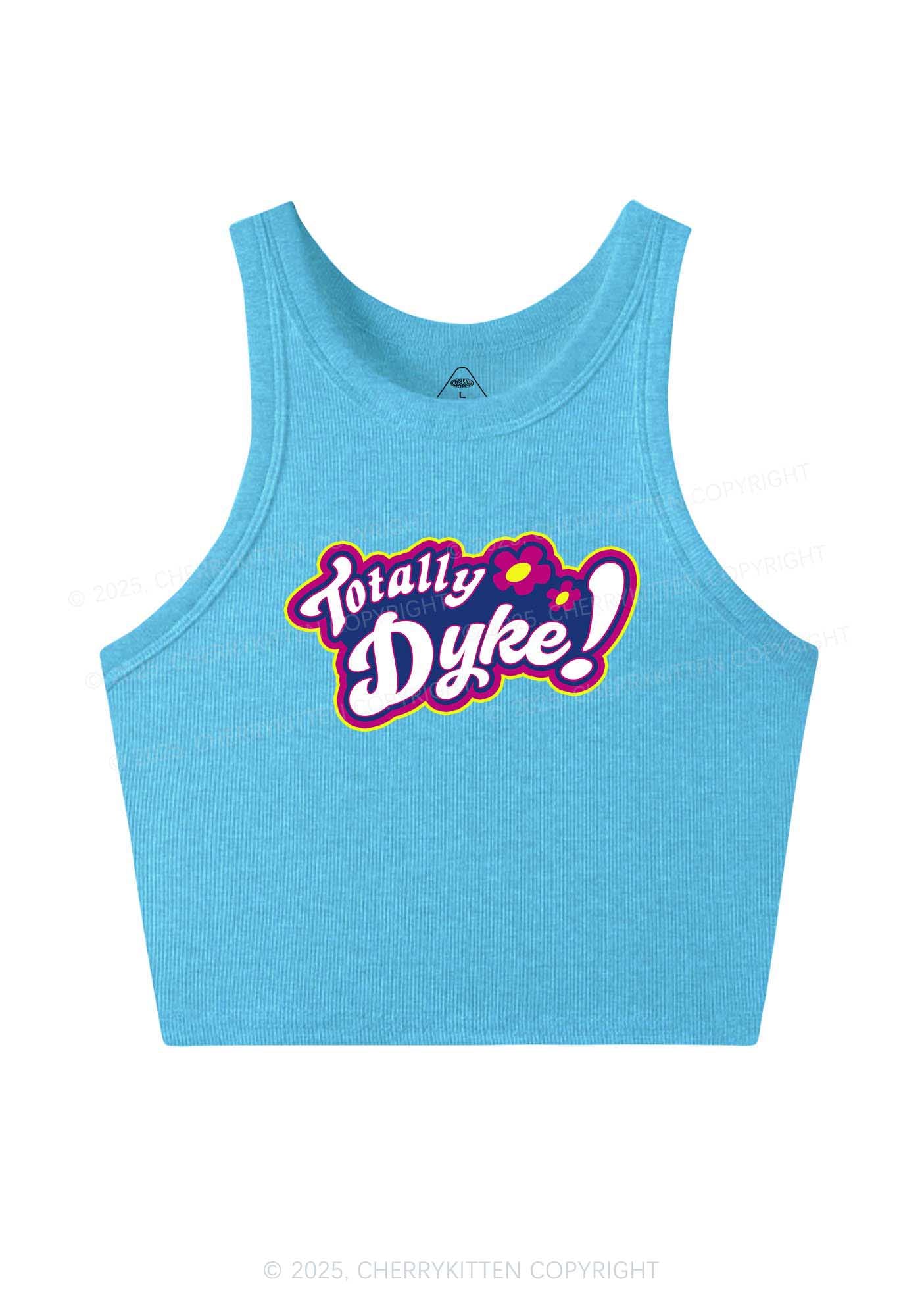 Totally Dyke Pride Y2K Crop Tank Top Cherrykitten
