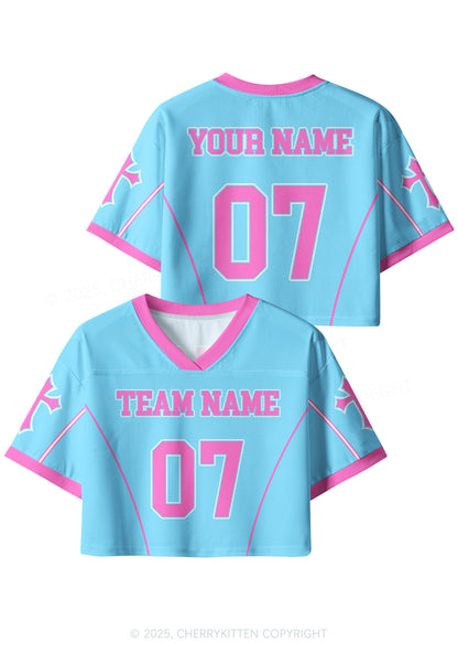 Custom Team Name Y2K Crop Sport Jersey Shirts Cherrykitten