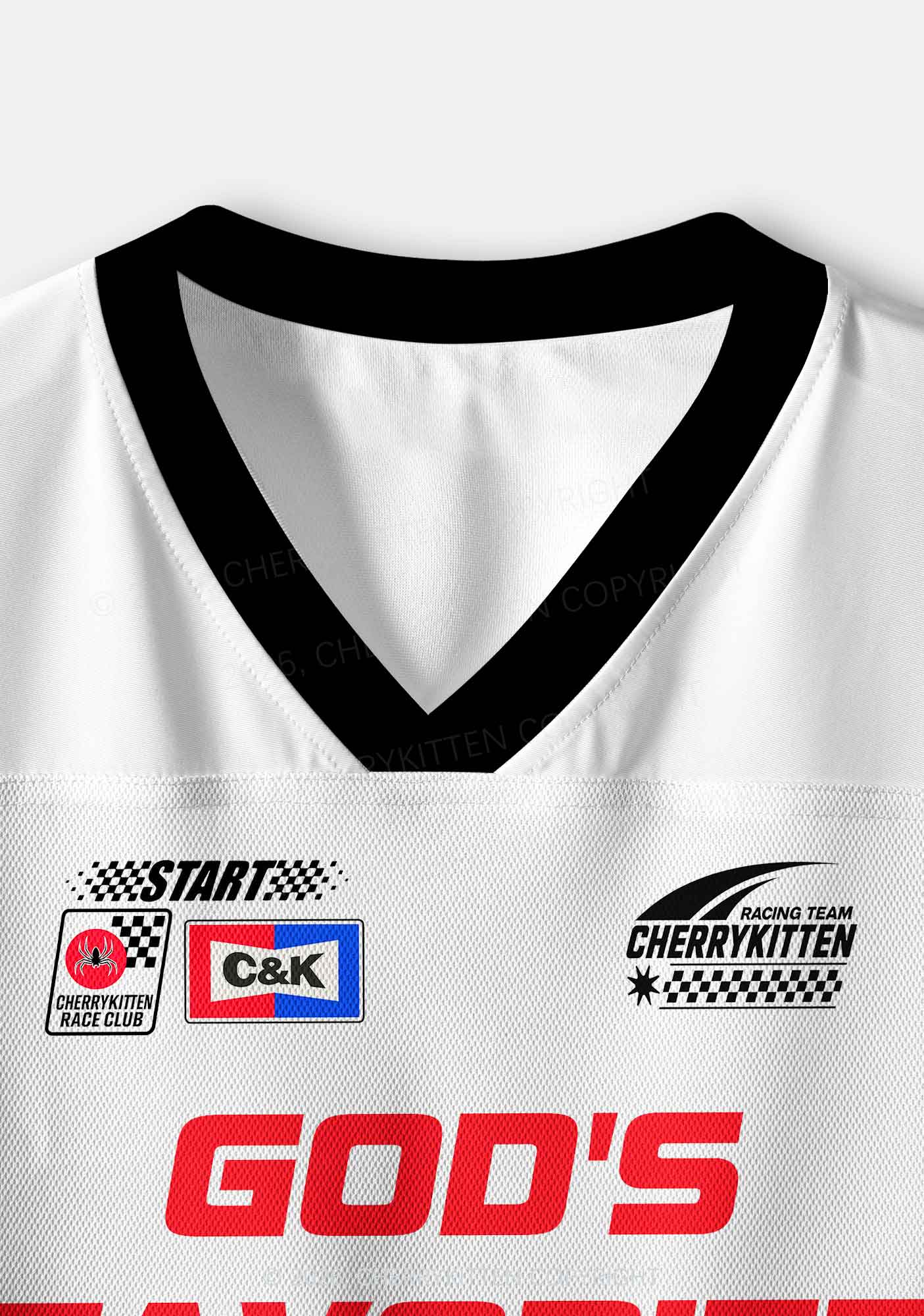 Red Gods Favorite Fag Pride Y2K Crop Sport Jersey Shirts Cherrykitten