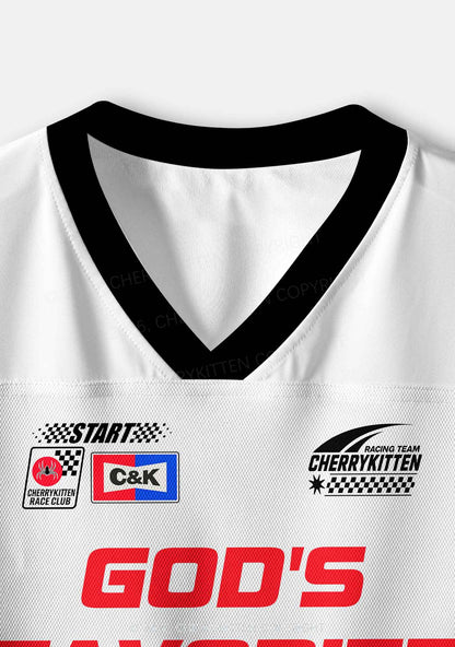 Red Gods Favorite Fag Pride Y2K Crop Sport Jersey Shirts Cherrykitten