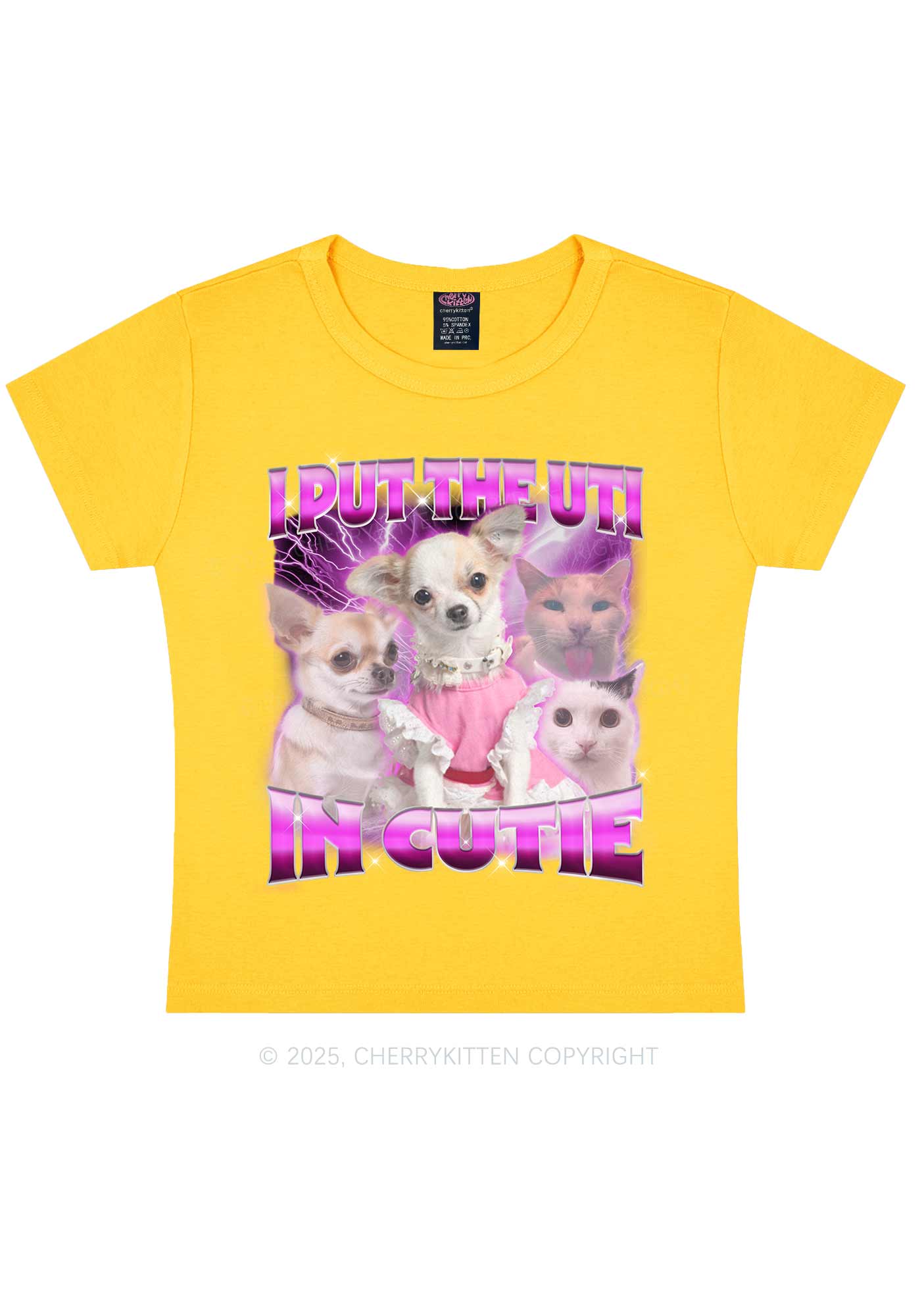 Put UTI In Cutie Y2K Baby Tee Cherrykitten