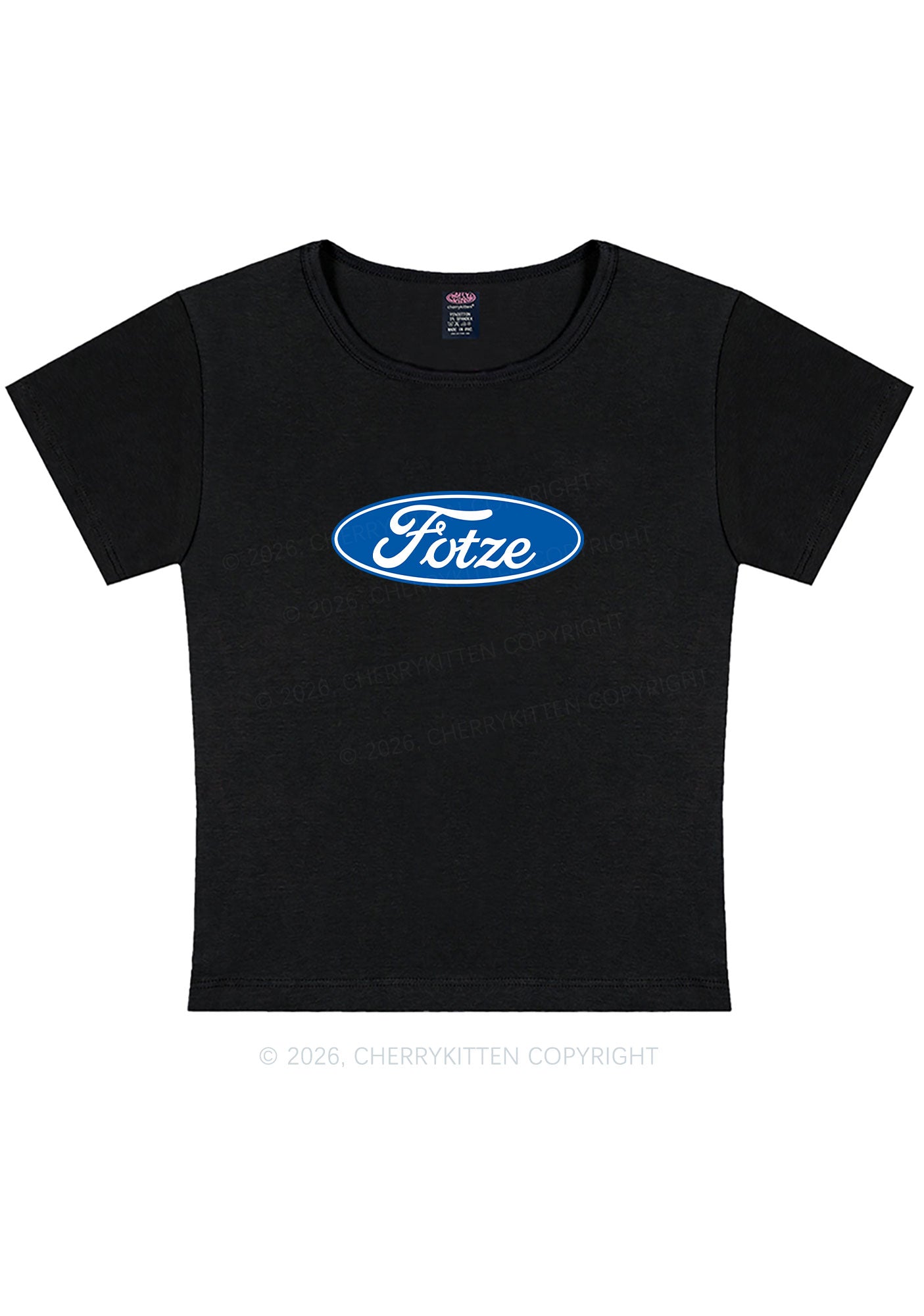 Fotze Y2K Baby Tee Cherrykitten