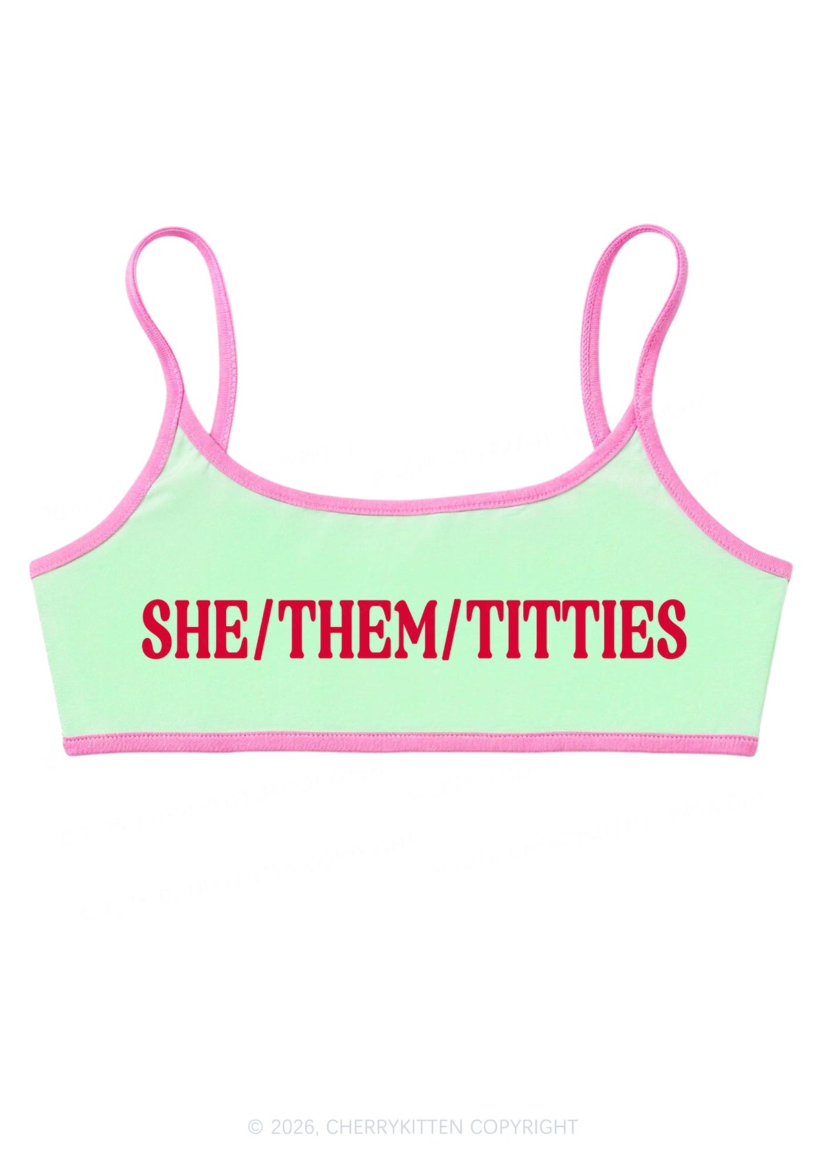 She Them Txtties Y2K Super Crop Cami Cherrykitten