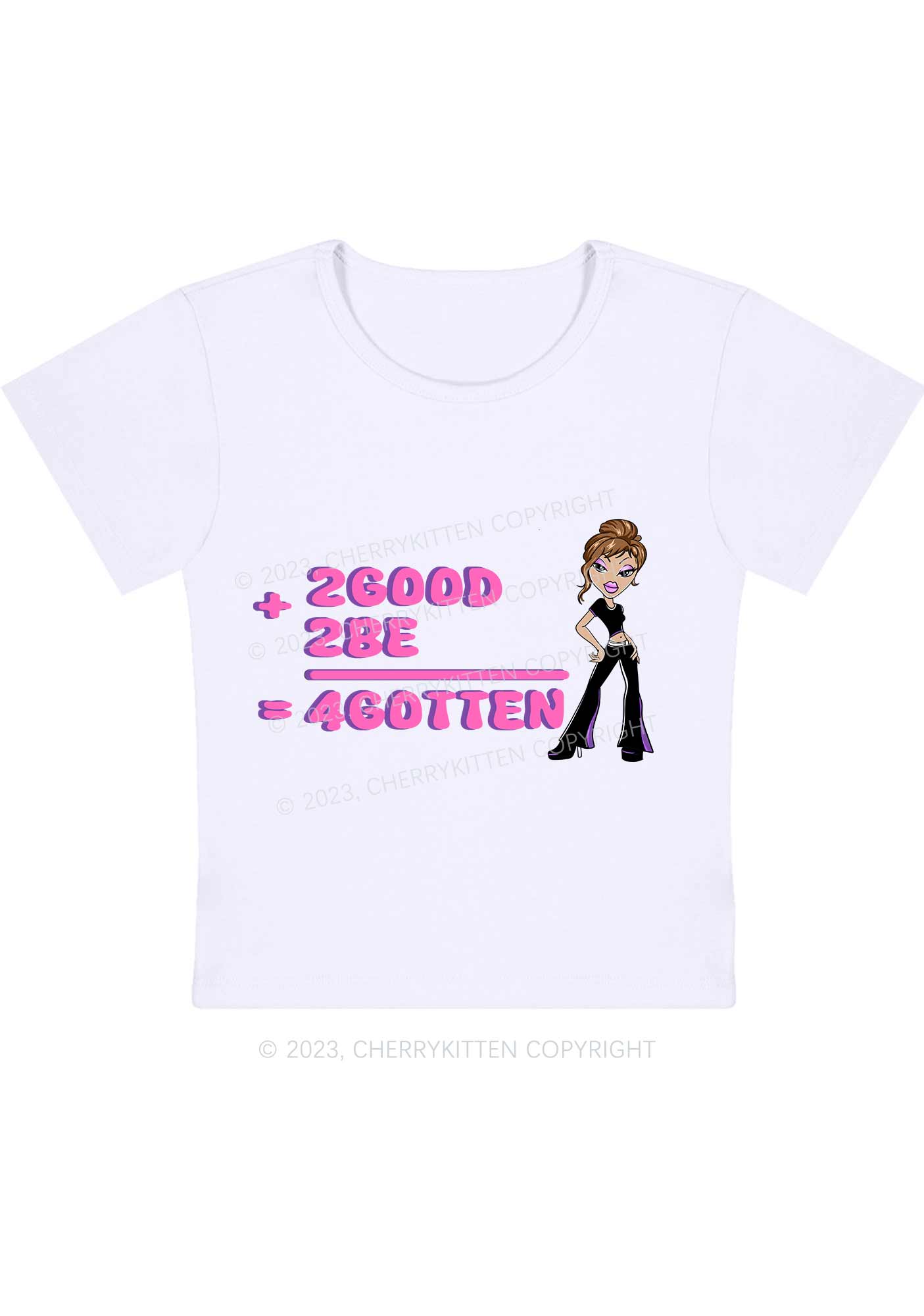 Curvy 2 Good Plus 2 Be Y2K Baby Tee Cherrykitten