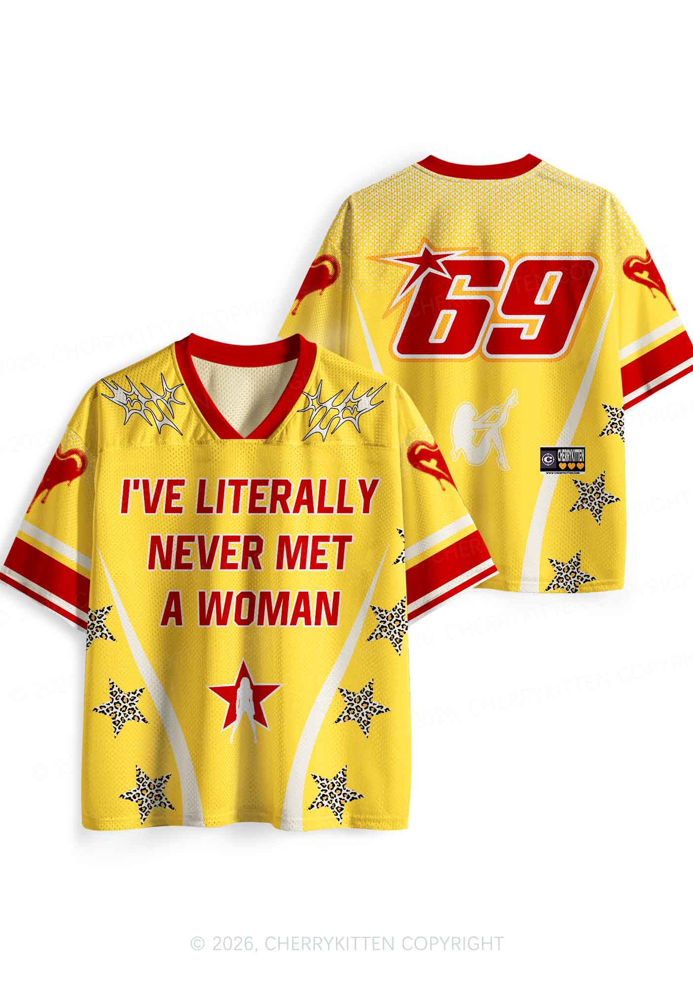 Never Met A Woman Pride Y2K Sport Jersey Shirts Cherrykitten
