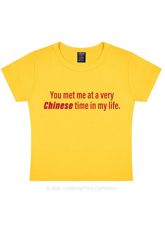 Met Me At Chinese Time In My Life Y2K Baby Tee Cherrykitten