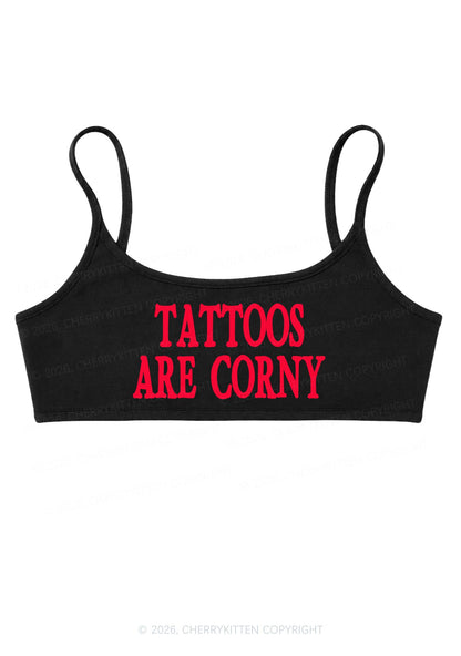 Tattoos Are Corny Y2K Super Crop Cami Cherrykitten