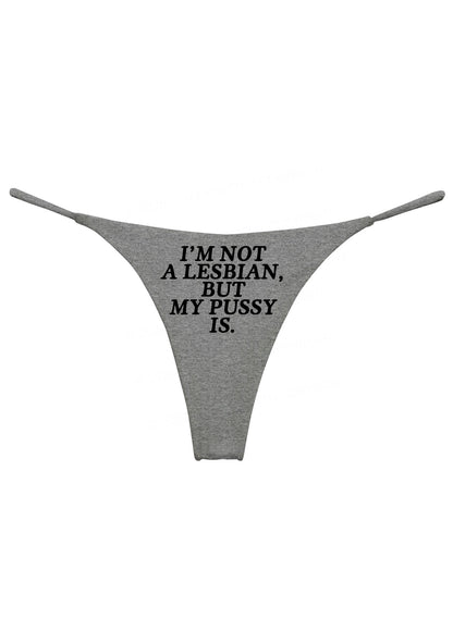Im Not A Lesbian Pride Y2K Bikini String Thong Cherrykitten