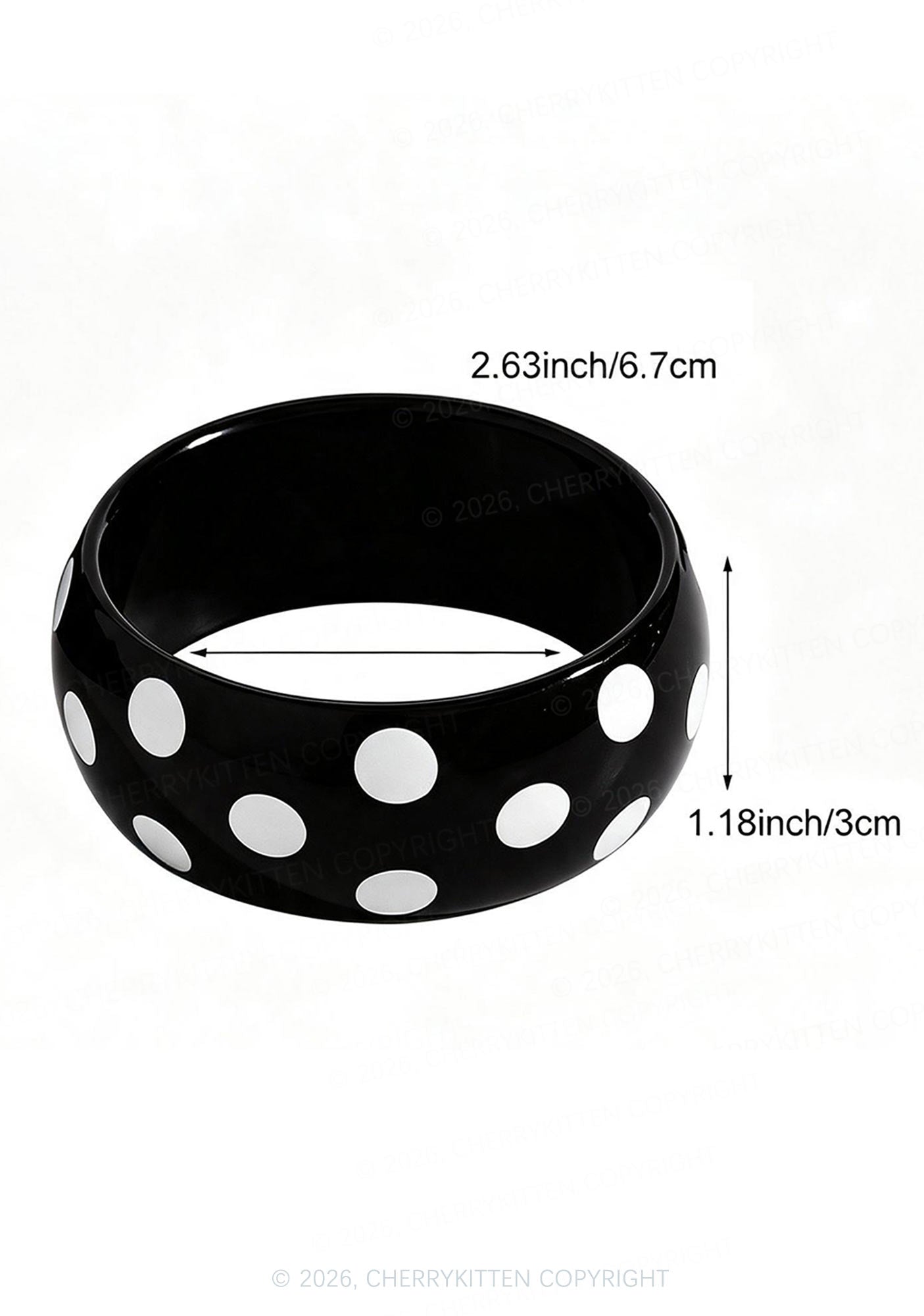 Candy Color Polka Dots Y2K Cuff Bangle Cherrykitten