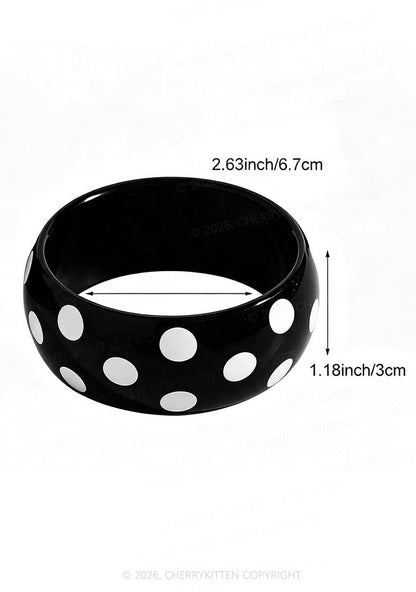 Candy Color Polka Dots Y2K Cuff Bangle Cherrykitten