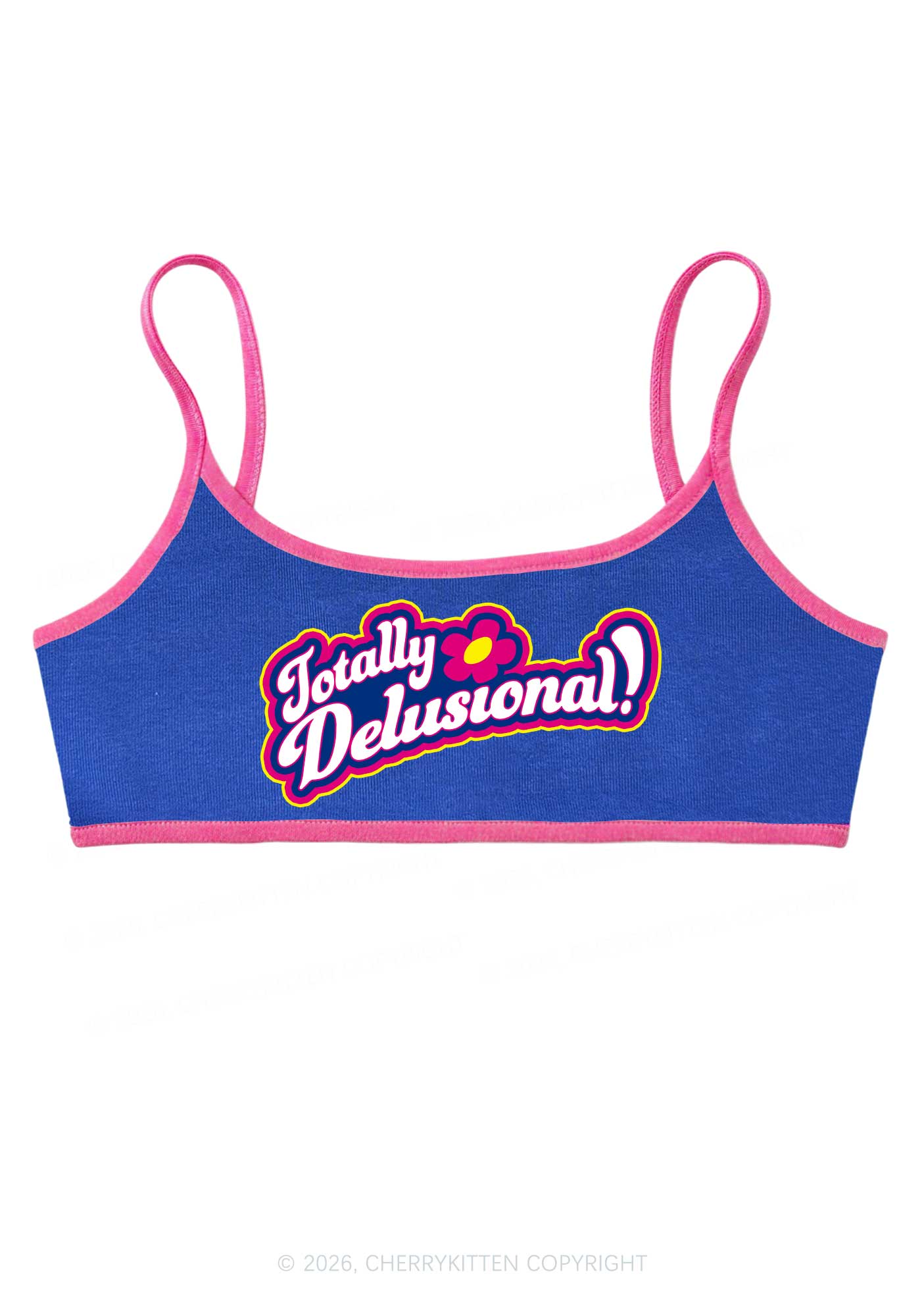 Totally Delusional Y2K Super Crop Cami Cherrykitten