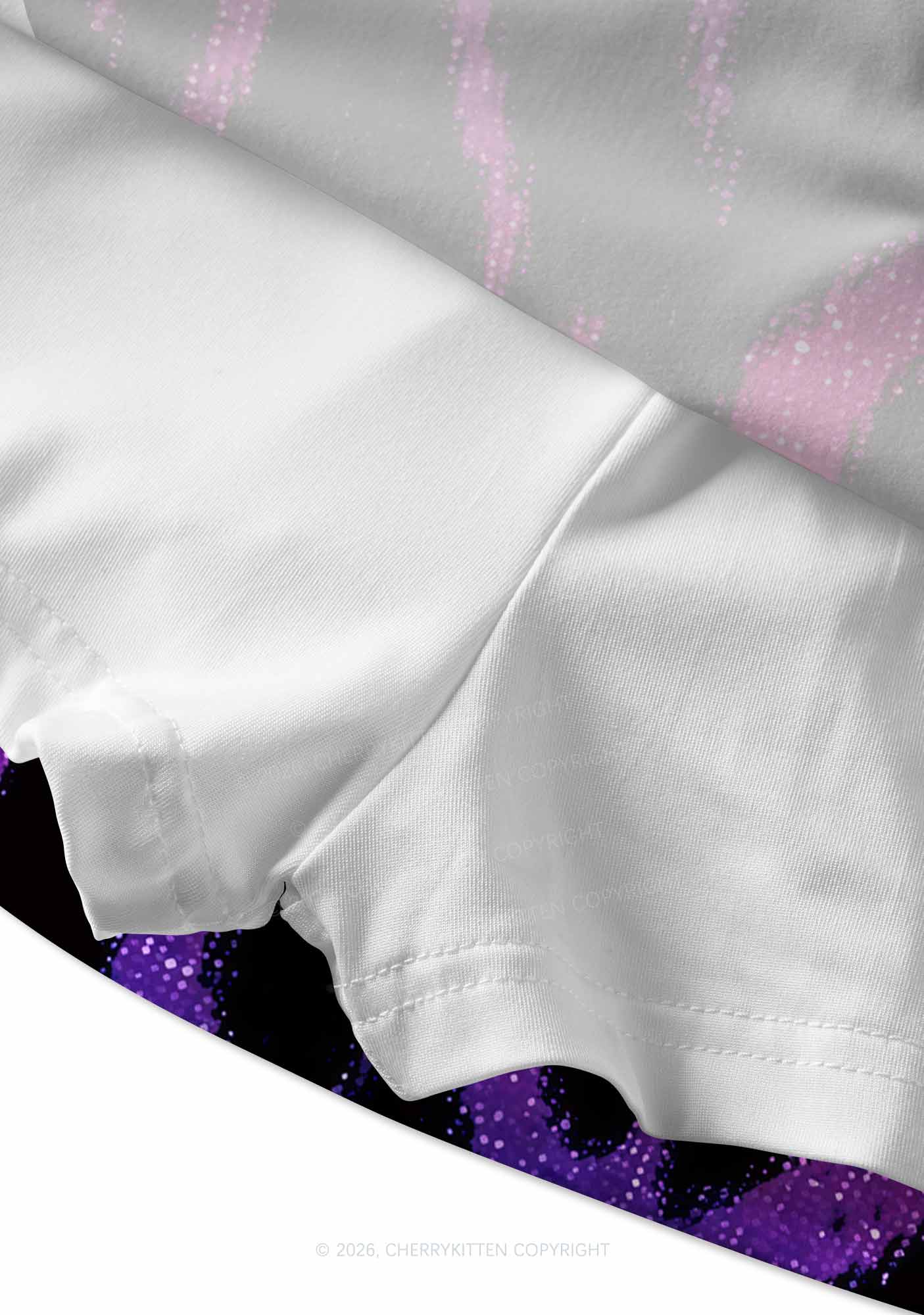 Bisexual Flame Pride Y2K Print Mini Skirt Cherrykitten