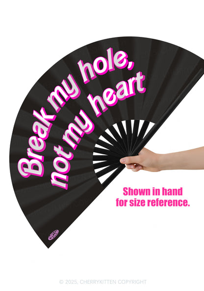 Break My Hole Y2K Rave Hand Fan Cherrykitten