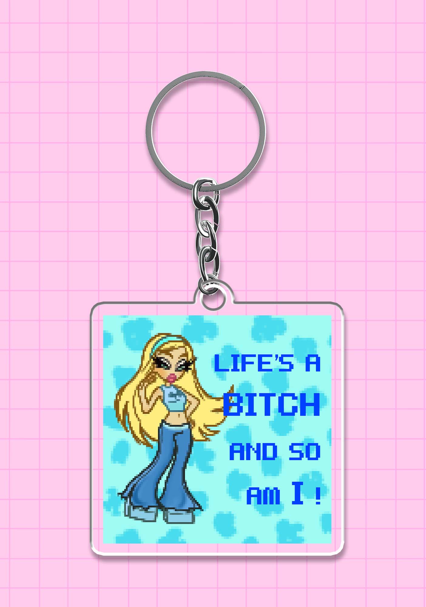 Life's A Bxxch 1Pc Y2K Keychain Cherrykitten