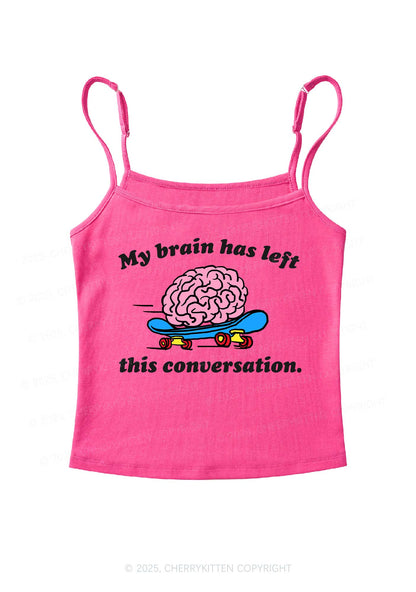 Brain Left Conversation Y2K Spaghetti Strap Cami Cherrykitten