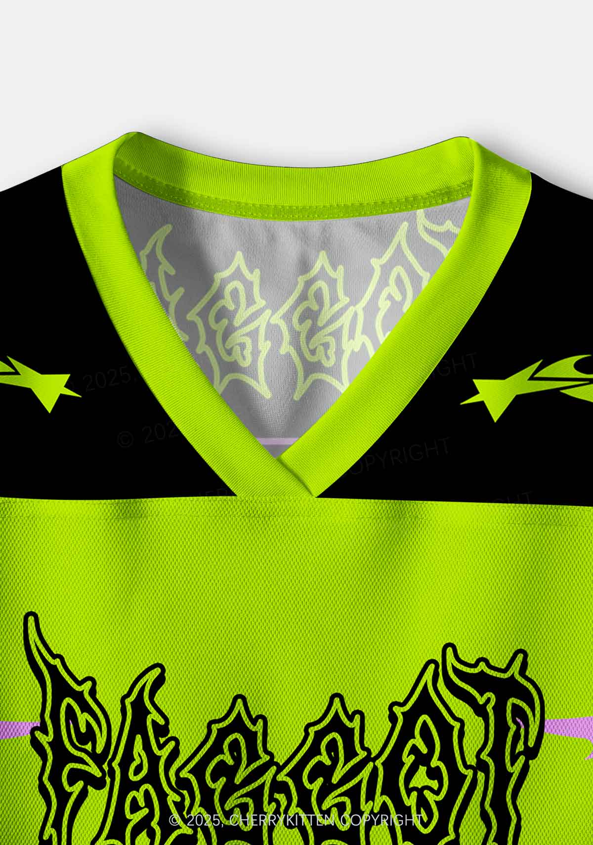 Custom Green Punk Faggot Pride Y2K Crop Sport Jersey Shirts Cherrykitten