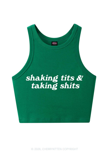 Shaking Txts Taking Shxts Y2K Crop Tank Top Cherrykitten