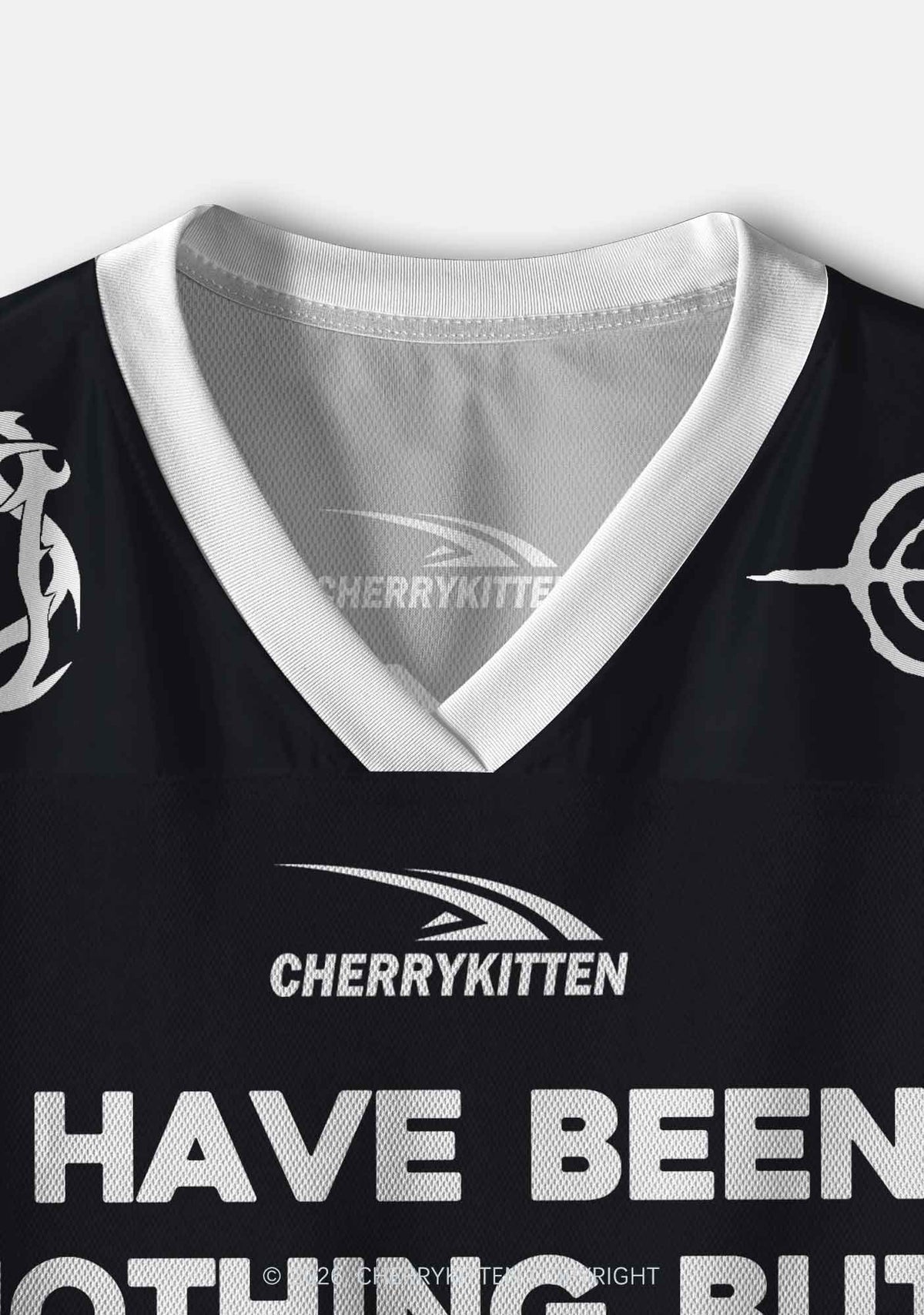 Black I Have Been Funny Y2K Crop Sport Jersey Shirts Cherrykitten