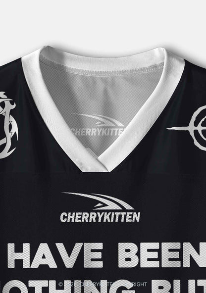 Black I Have Been Funny Y2K Crop Sport Jersey Shirts Cherrykitten