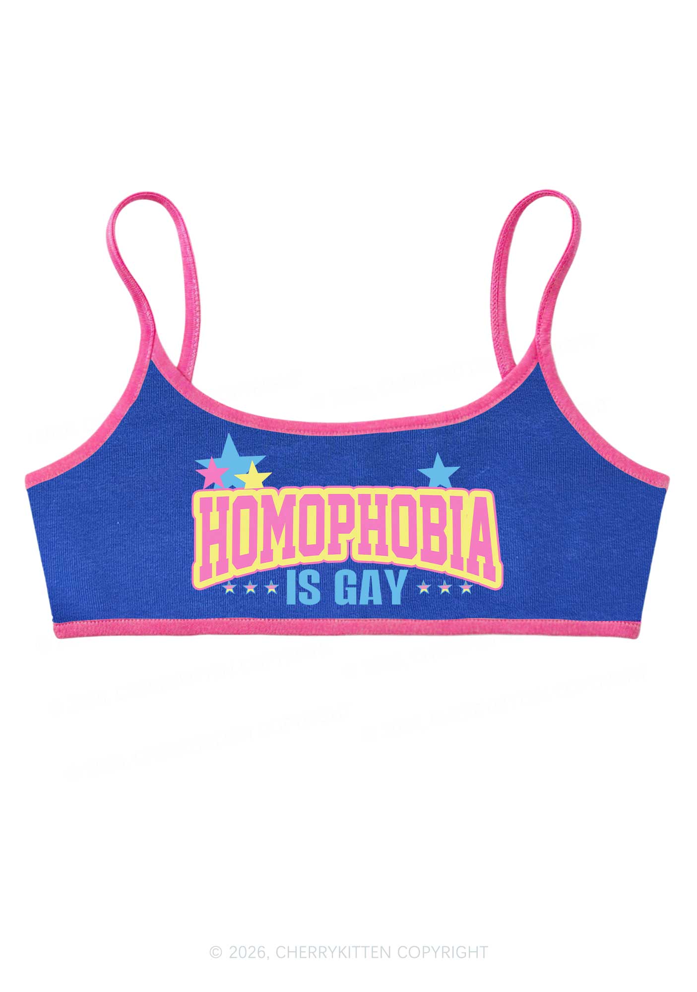 Homophobia Is Gay Pride Y2K Super Crop Cami Cherrykitten