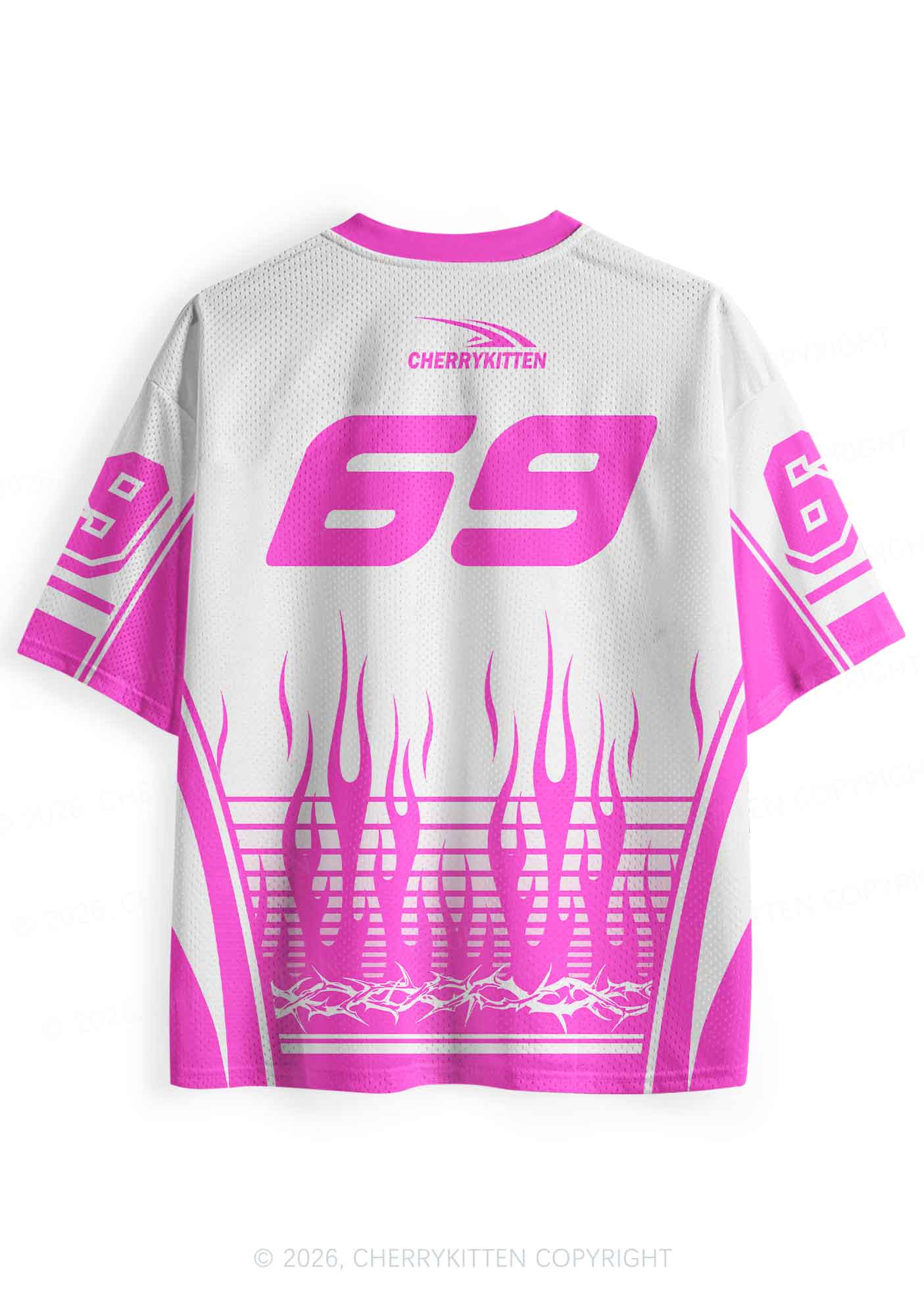Pink Flame BDSM Y2K Sport Jersey Shirts Cherrykitten