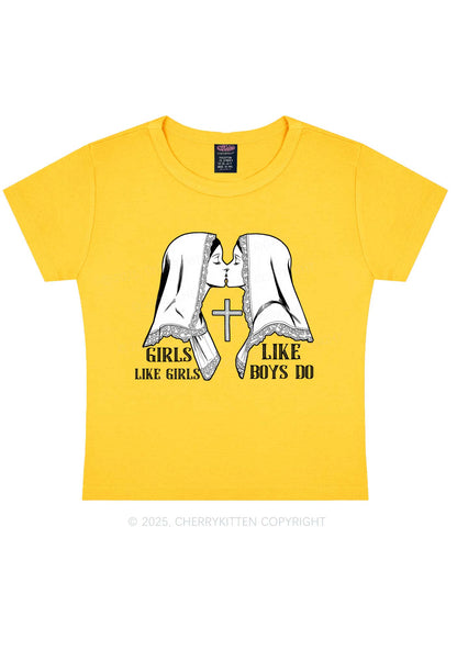 Girls Like Girls Pride Y2K Baby Tee Cherrykitten
