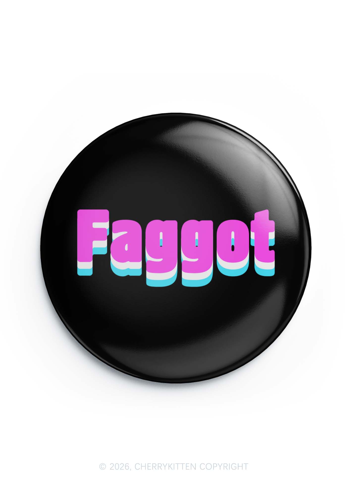 Pink Faggot Pride 1Pc Y2K Pin Badge Cherrykitten