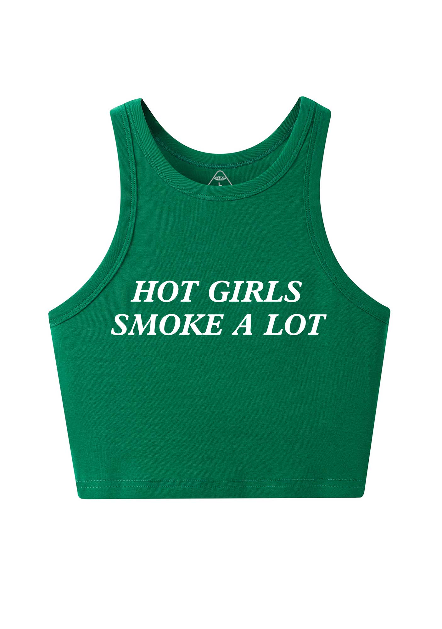 Hot Girls Smoke A Lot Y2K Crop Tank Top Cherrykitten