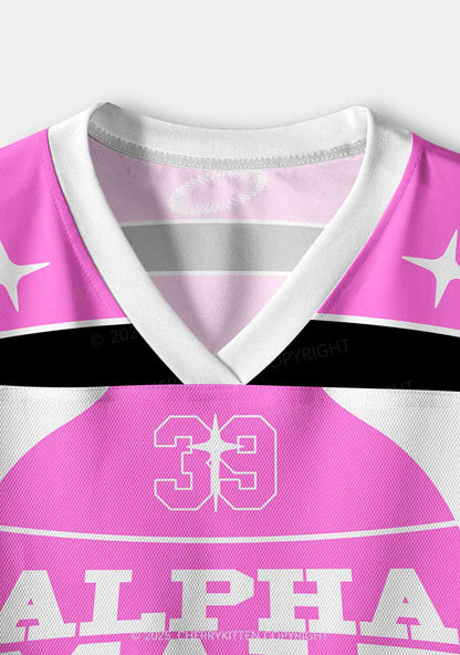 Custom Pink Alpha Male Y2K Crop Sport Jersey Shirts Cherrykitten
