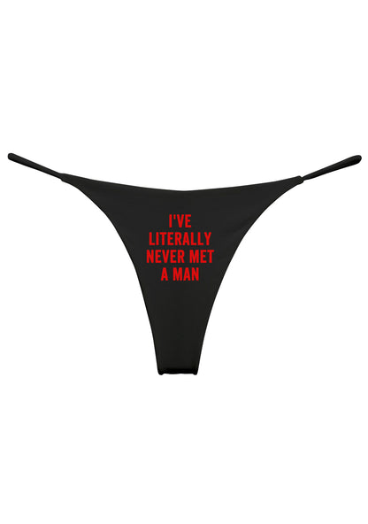 Never Met A Man Pride Y2K Bikini String Thong Cherrykitten