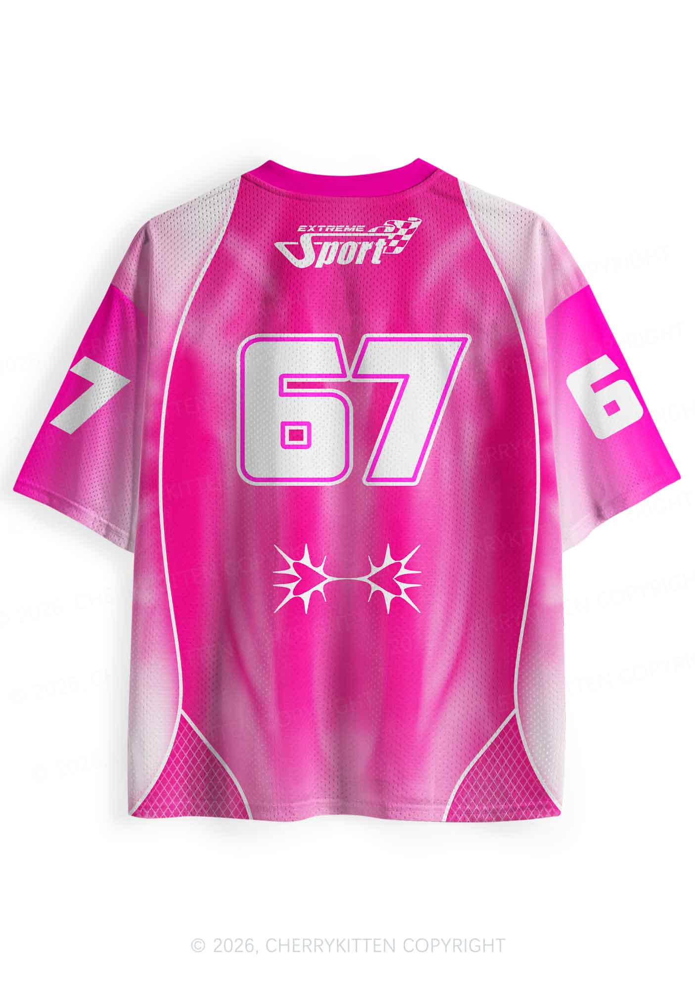 Hot Pink Bisexual Princess Pride Y2K Sport Jersey Shirts Cherrykitten