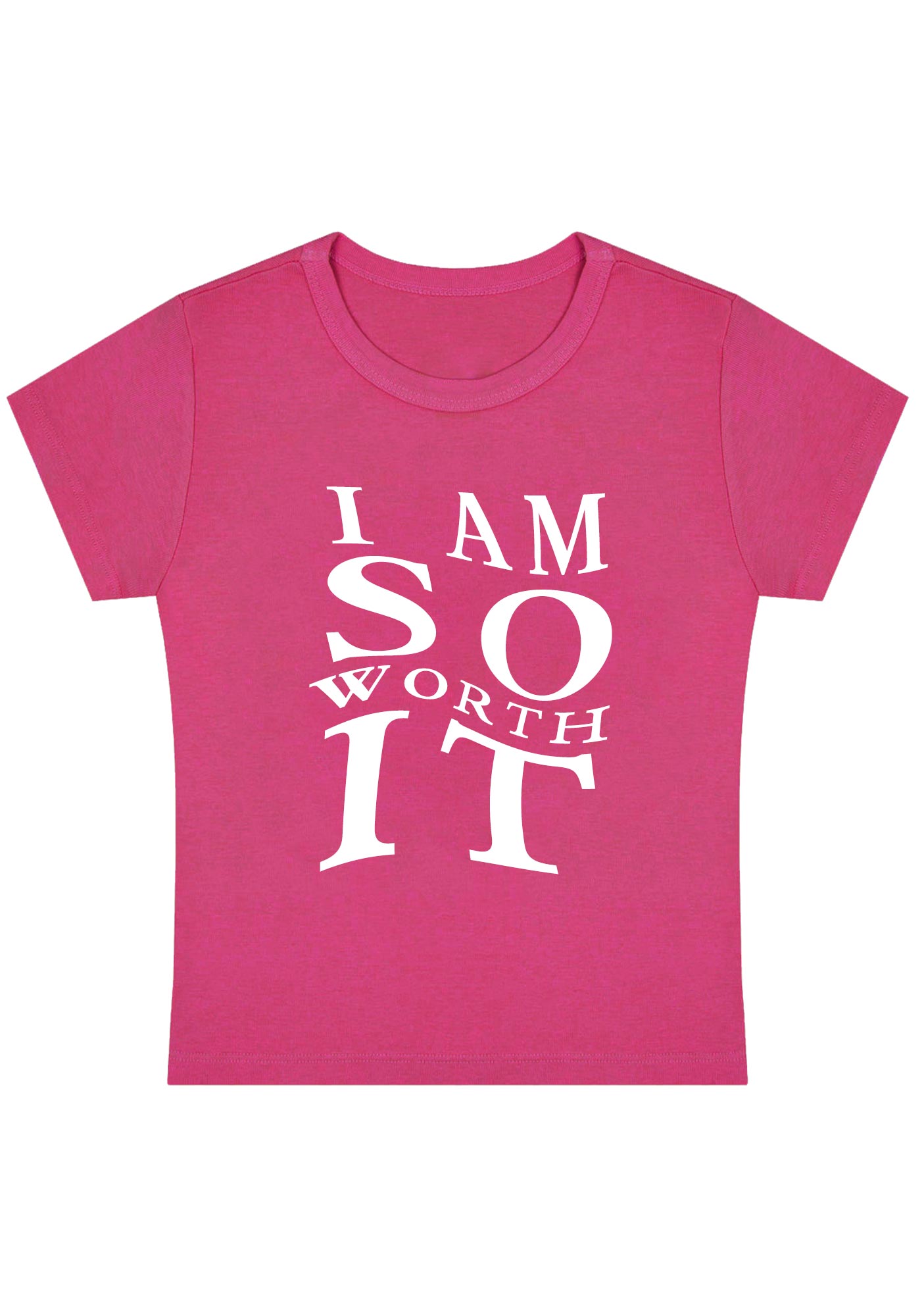 Curvy I Am So Worth It Baby Tee