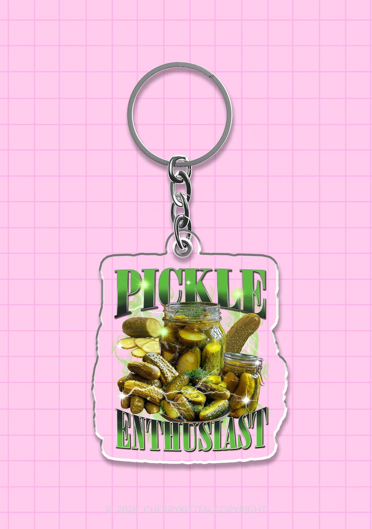 Pickle Enthusiast 1Pc Y2K Keychain Cherrykitten