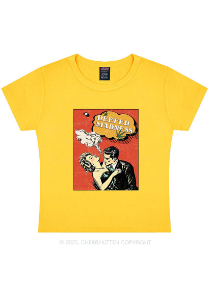 Smoke Madness Y2K Baby Tee Cherrykitten